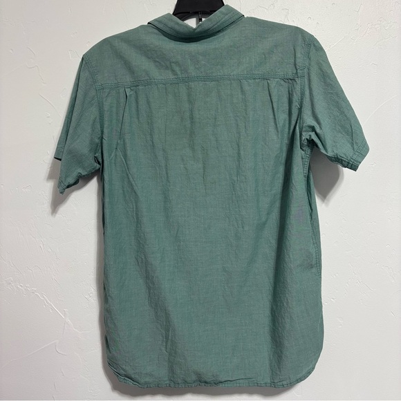Columbia Men's Button Front Shirt Short Sleeve Camp Outdoor Small Green FLAW - Picture 4 of 6